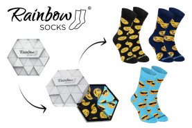 Black Emoji Socks Box, black, blue, navy blue high quality combed cotton socks, 3 pairs
