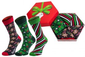 Socken mit Weihnachtsmustern 3 Paar