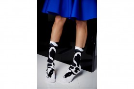 Black and White Socks Box with Dalmatian and  Cow, high quality cotton socks, OEKO-TEX certificate, socks for women