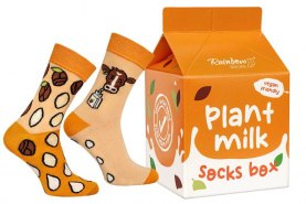 Pflanzenmilch Socken Box 2 Paar, Rainbow Socken