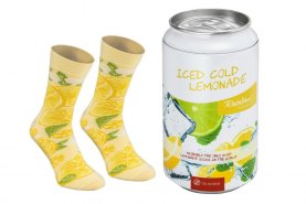 Funny Cold Lemonade Can Socks for Men, iced lemonade socks in can, cotton socks, lemonade socks, Rainbow Socks