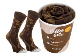Coffee Americano socks 1 pair, gift idea for a coffee lover by Rainbow Socks