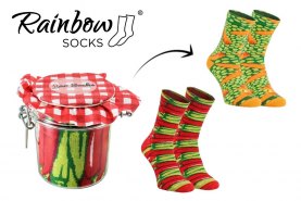 Socks in a Jar, 2 pairs of food socks,  Rainbow Socks