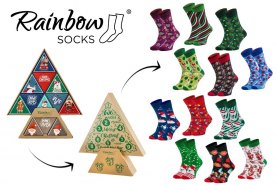 christmas socks, 12 pairs, christmas tree made of socks