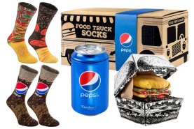 Pepsi x Rainbow Socks Food Truck 3 pairs, colourful cotton socks, original gift by Rainbow Socks
