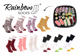 Sushi Socks Box: Mix Maki and Nigiri, 10 Pairs of sushi socks, cotton socks