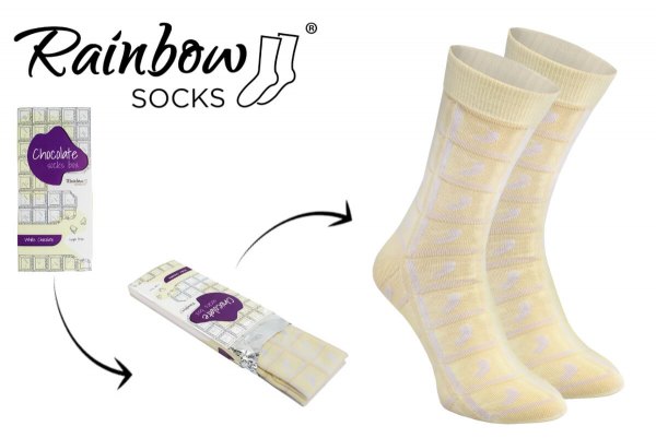 white chocolate socks for a real fan of candies