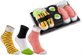 Sushi-Socken für Kinder 3 Paar: Tamago, Lachs, Maki-Gurke