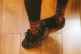 brown socks with coffee seeds patterns, americano coffee socks, Rainbow Socks