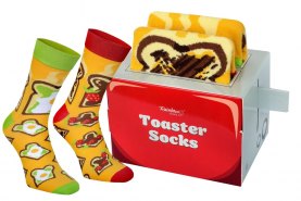 Toaster Socks Box 1 pair, funny gift idea by Rainbow Socks