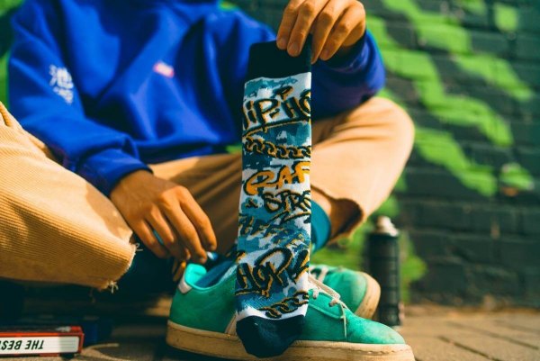 Hip-Hop-Socken, Socken mit Mustern, Rainbow Socken