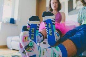 Pop-Baumwollsocken, bunte Socken mit Mustern, Rainbow Socks