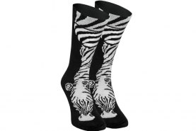 Socken mit Zebramuster, schwarz-weiße Tiere, gemusterte Socken, Rainbow Socks