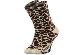 Bawełniane skarpetki żyrafa, 1 para wysokiej jakości skarpetek od Rainbow Socks, skarpetki w zwierzęce wzory