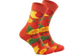 sunflower cotton socks, orange, 1 pair, Rainbow Socks