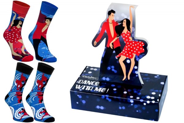 Dance With Me Socks Box for a dancer, 2 pairs of socks