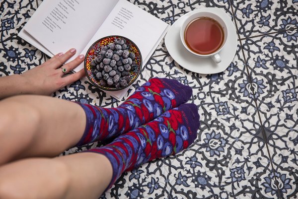 Jar Socks Blueberries Unisex, cotton socks for a gift, funny socks, original surprise for her