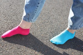 Kolorowe bawełniane stopki od Rainbow Socks, produkt uniseks, skarpetki na co dzień