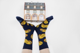 Emoji-Socken Dunkle, marineblaue Socken, Emoji-Smiley, Geburtstagsgeschenk für die beste Freundin, Socken