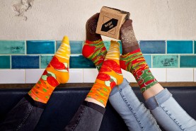 Vegan burger Socks Box, unisex socks for men and women, colourful cotton socks, Rainbow Socks