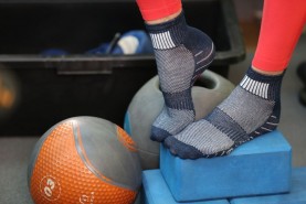 Navy blue cotton sneaker sports socks, sports socks for women, workout hiit