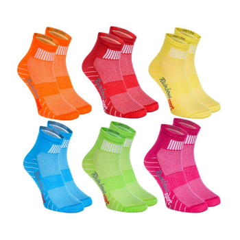 Colourful Cotton Sports Socks for Women 6 Pairs