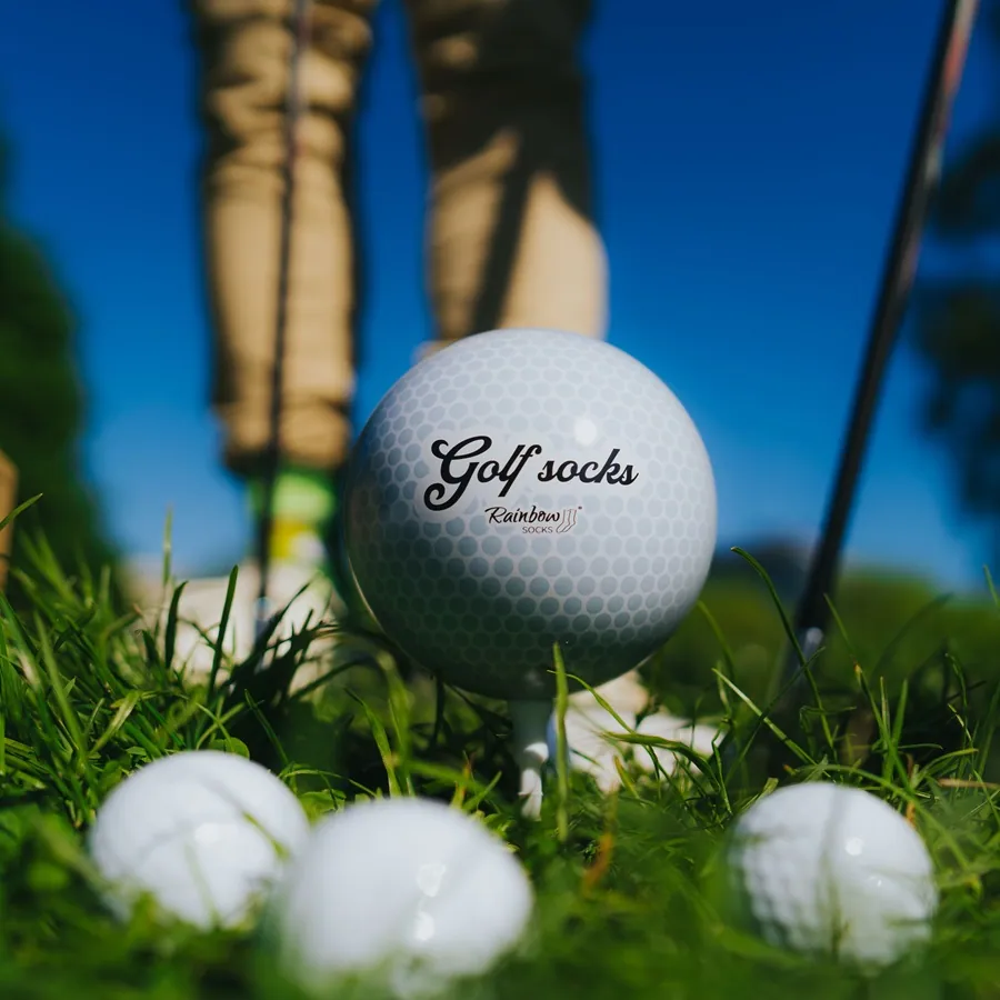 Golf socks in a ball for a goft not only for the golfer