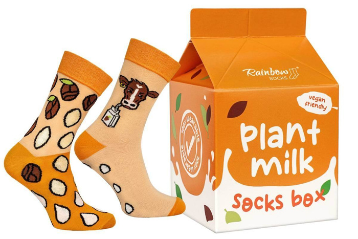 Plant milk socks box 2 pairs