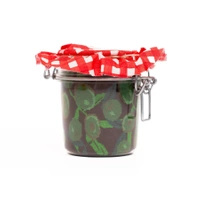 Jar socks green black olives 2 pairs