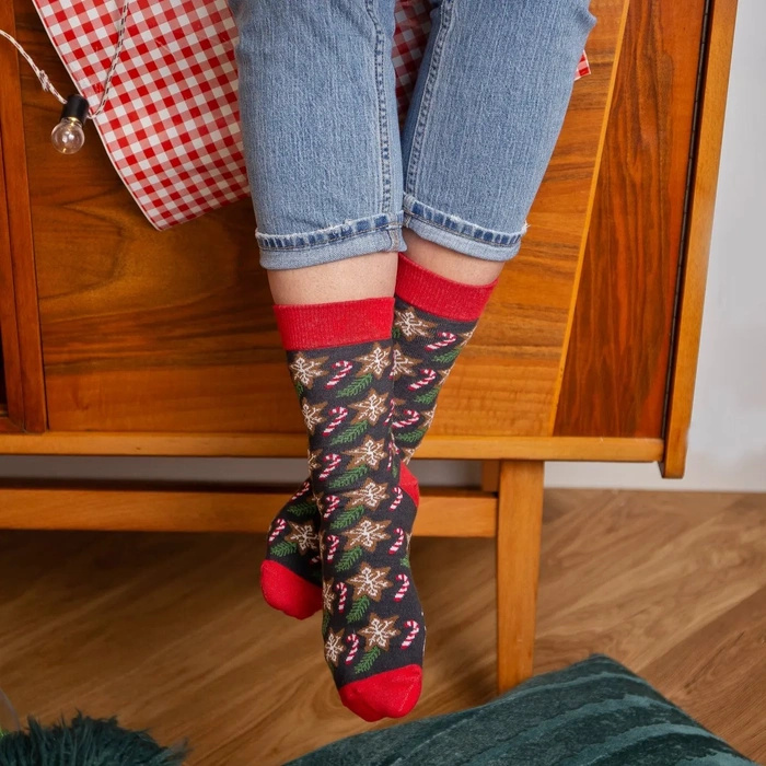 Christmas socks in a bauble