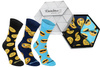 Emoji socks box black blue dark blue 3 pairs