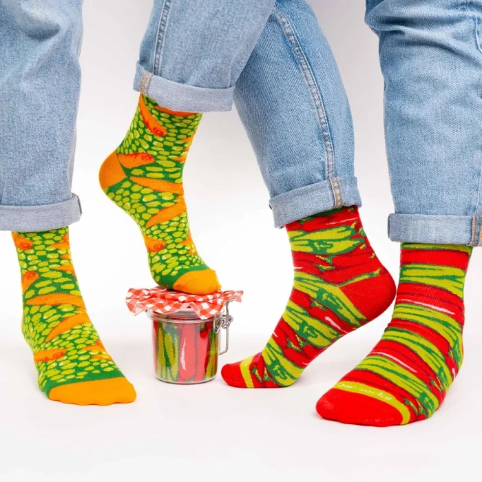 Peppers and Peas Socks in a Jar