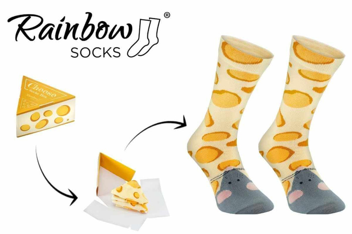 Cheese socks box 1 pair