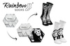 Black & white animals socks box zebra panda 2 pairs