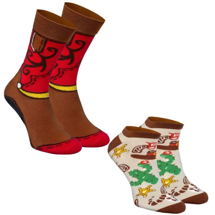 Wild West Cowboy Hat Socks Box