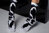 Black and white cotton socks cow 1 pair