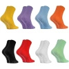 Colourful Non-Binding Grip Socks for Women 8 Pairs