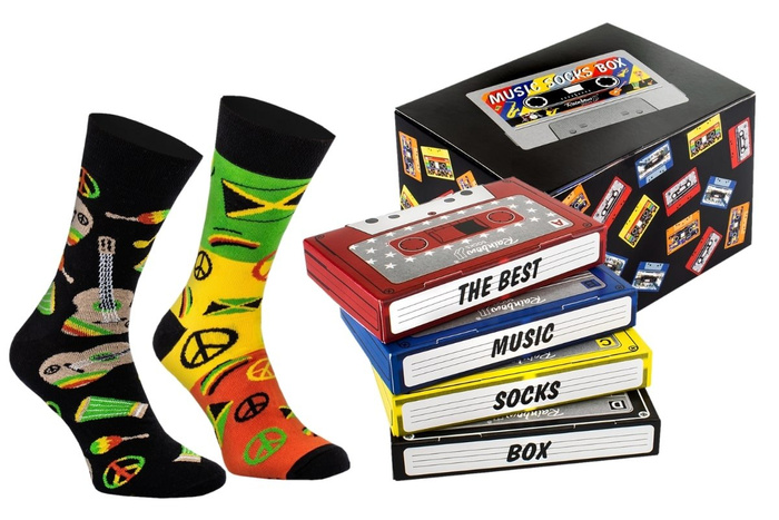 Music Socks Box Reggae 2 Pairs