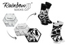 Black & white animals socks box cow dog 2 pairs