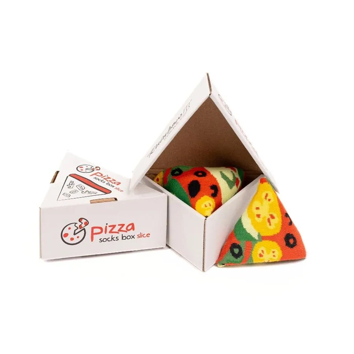 Pizza Socks Box Slice  1 pair