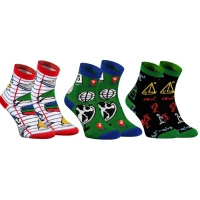 Back to School Socks for Children Maths Geography Literature