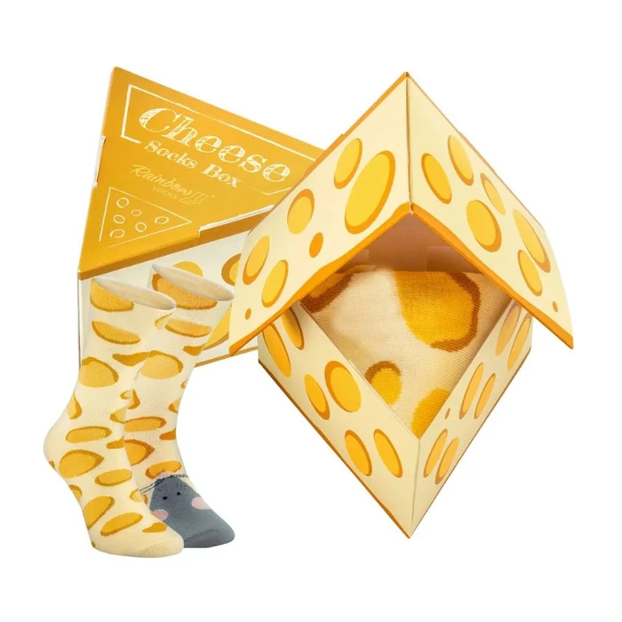 Cheese and Mouse Socks Box