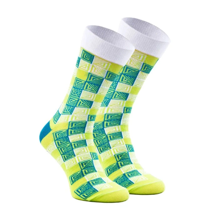 Green Geometric Socks