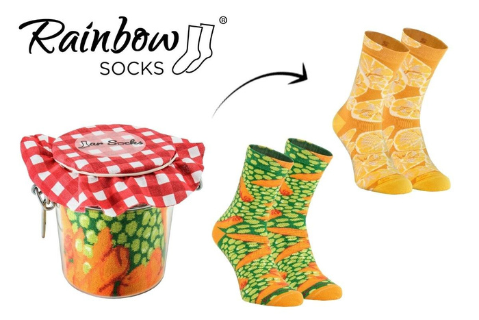 Jar socks pea with carrot lemon 2 pairs