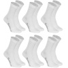 White Long Cotton Crew Socks for Men 6 Pairs