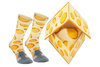 Cheese socks box 1 pair