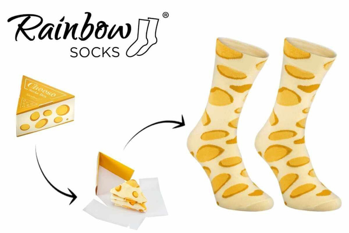 Cheese socks box 1 pair