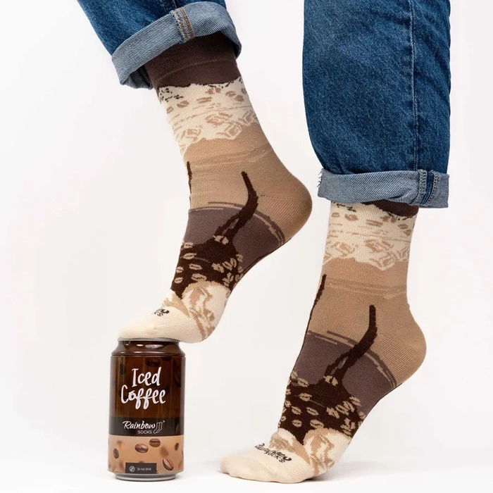 Iced coffee socks in a can