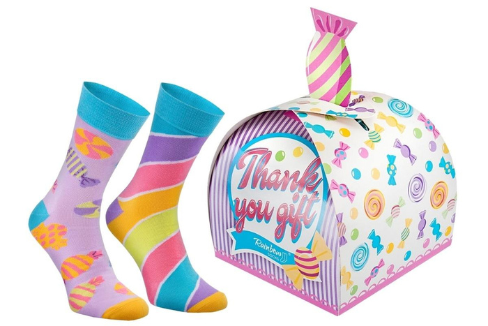 Thank you gift socks box 2 pairs