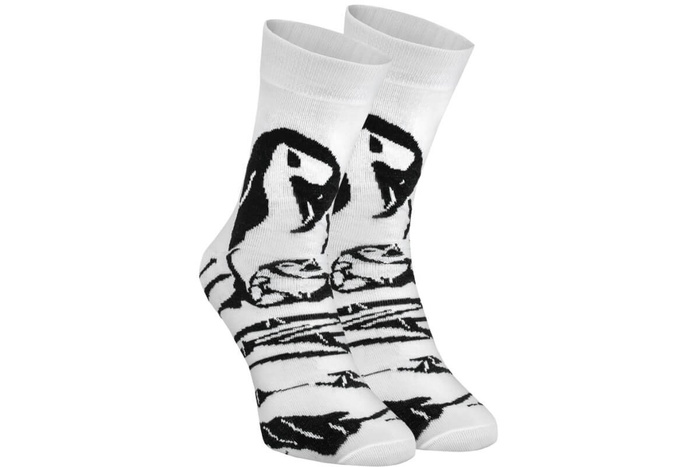 Black and white cotton socks penguin 1 pair